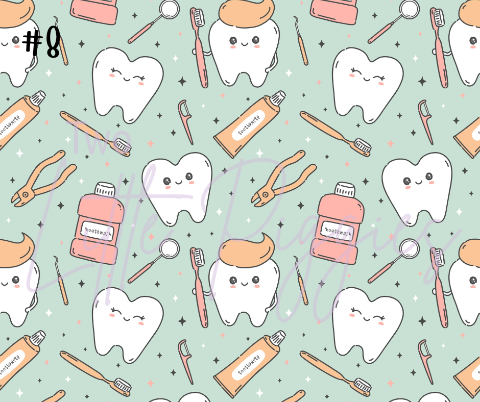 Printed Vinyl - Happy Teeth Collection