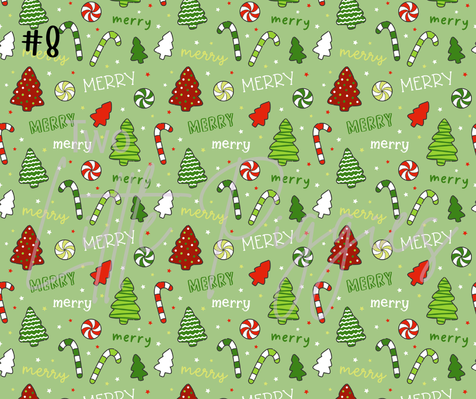 Printed Vinyl - Christmas Trees