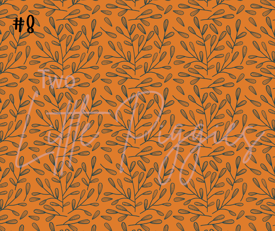 Printed Vinyl - Blue Mustard Floral