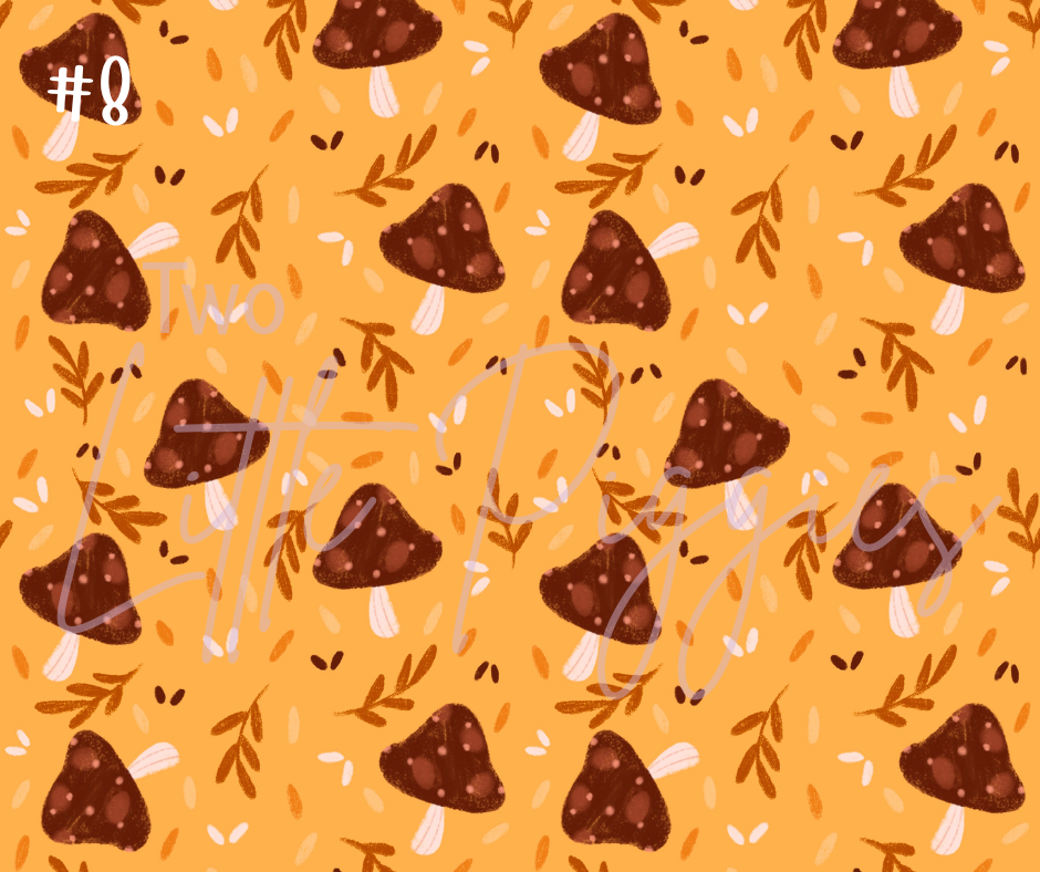 Printed Vinyl - Autumn Mushrooms