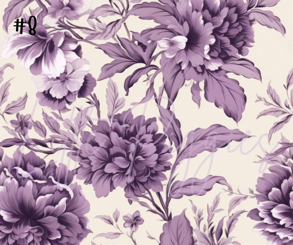 Printed Vinyl - Toile Floral