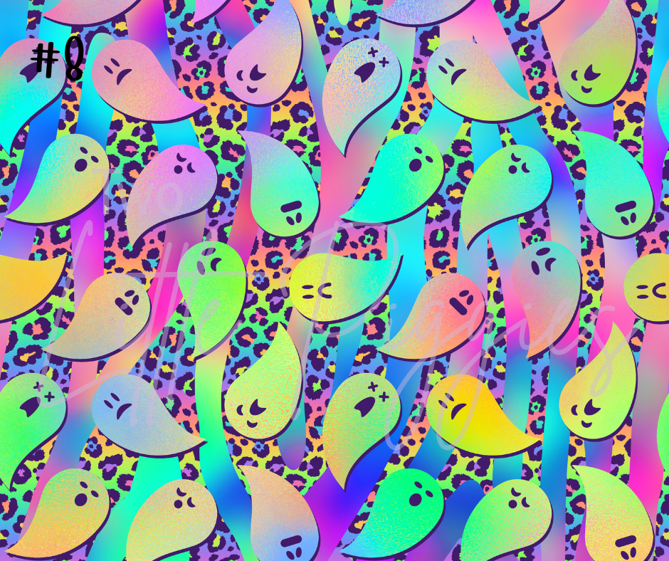 Printed Vinyl - Halloween - Rainbow Halloween