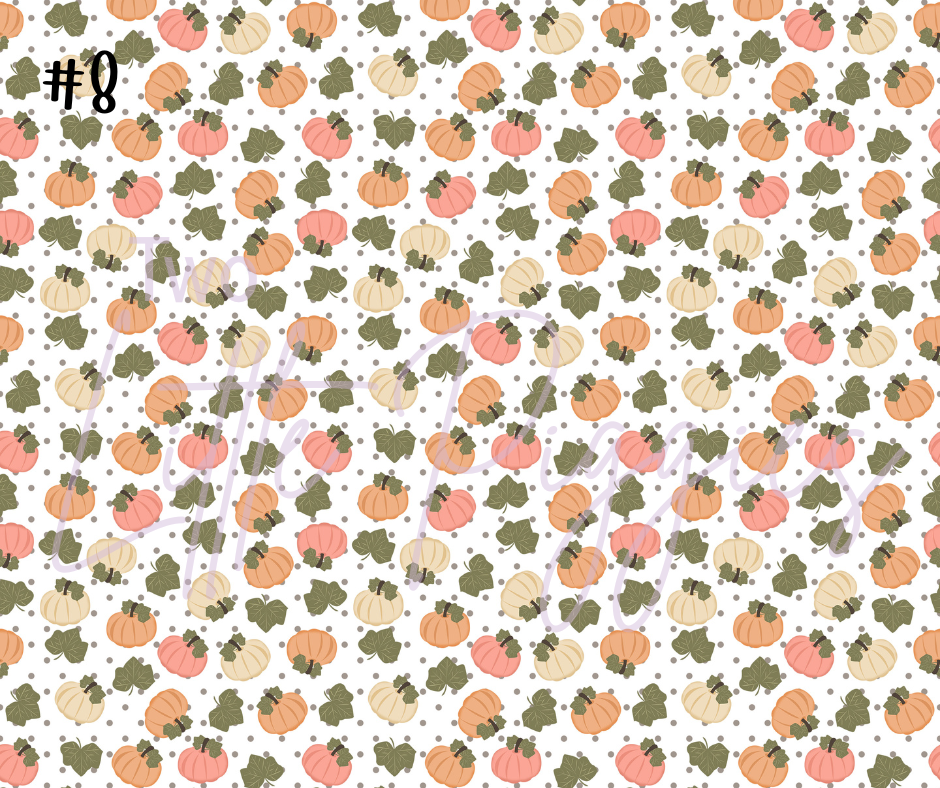 Printed Vinyl - Fall Pumpkins