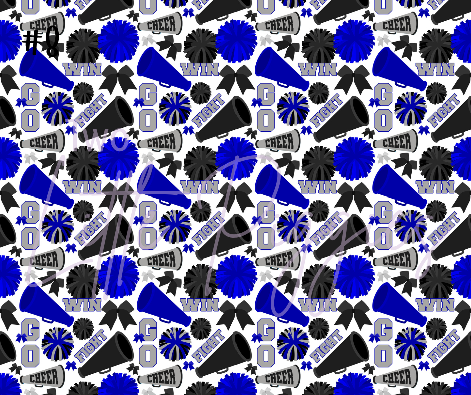 Printed Vinyl - Cheer - Royal Blue