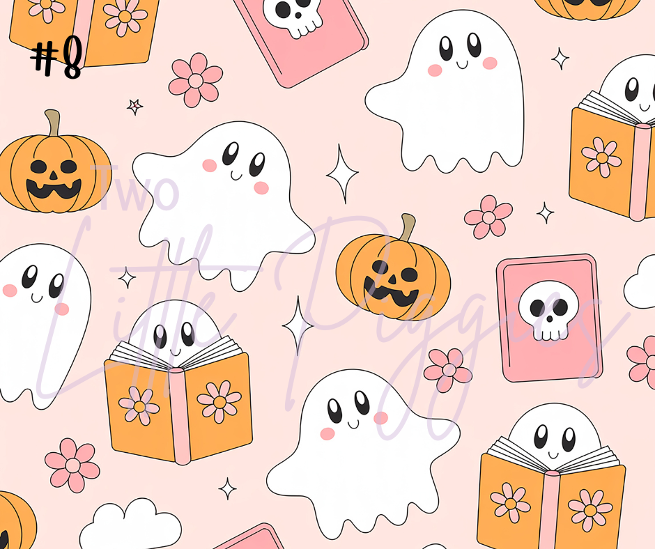 Printed Vinyl - Girl Ghosts and Books
