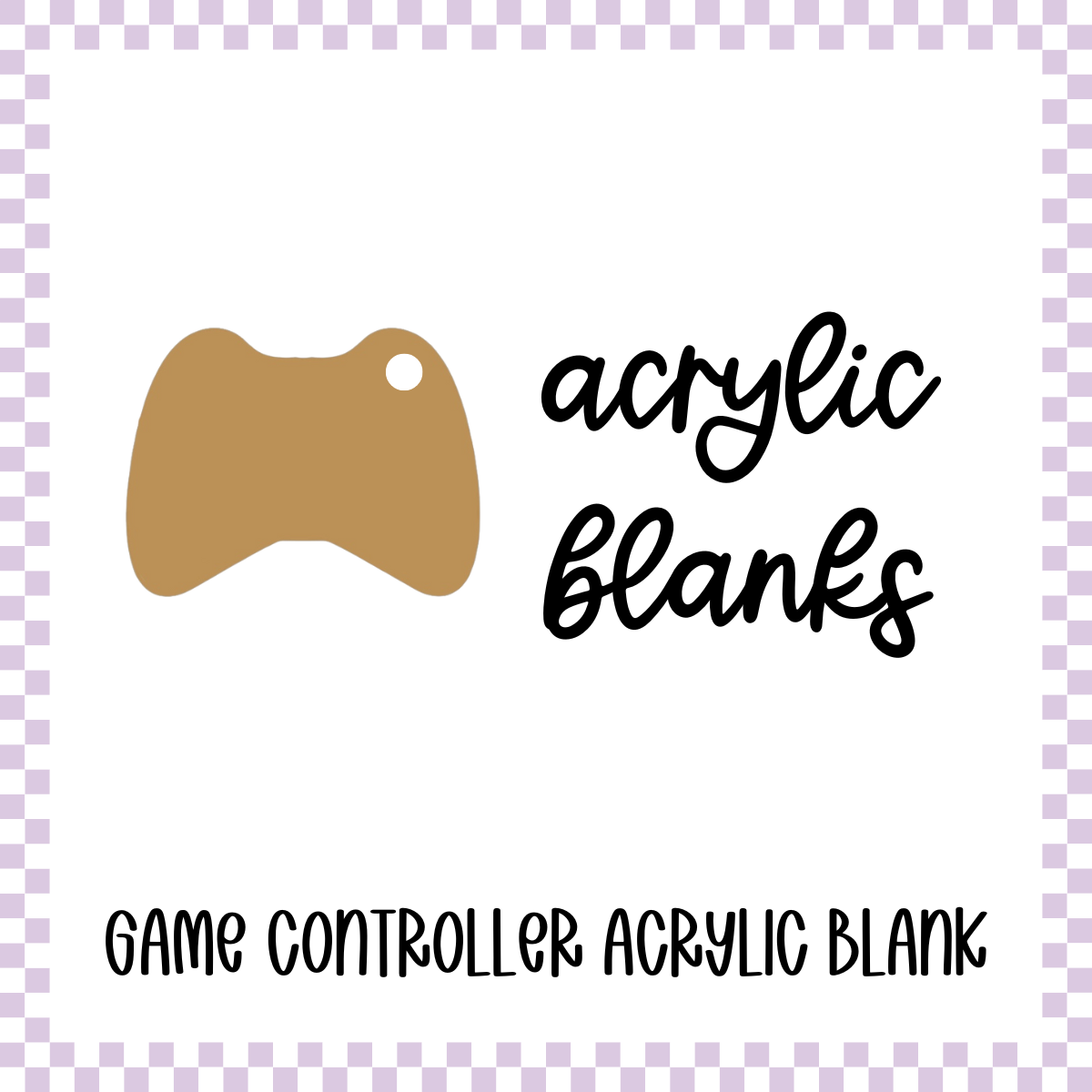 Acrylic Blank - Game Controller Keychain Blank (3pc)