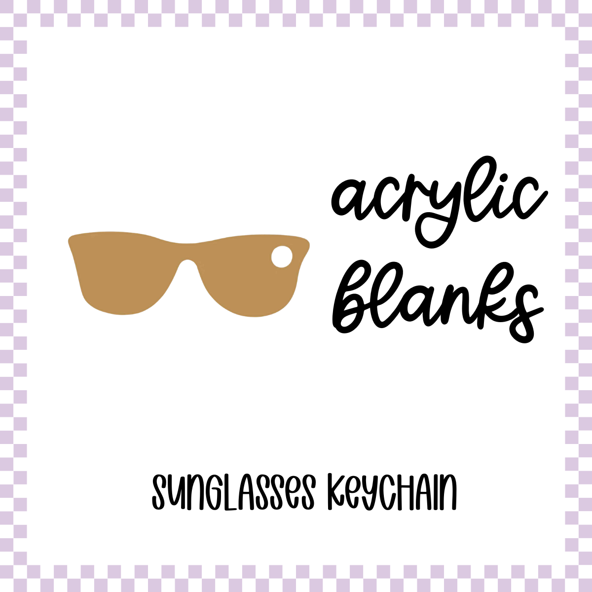 Acrylic Blank - Sunglasses (3pc)