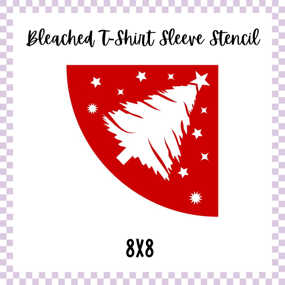 Bleached Tshirt Stencil - Christmas Tree