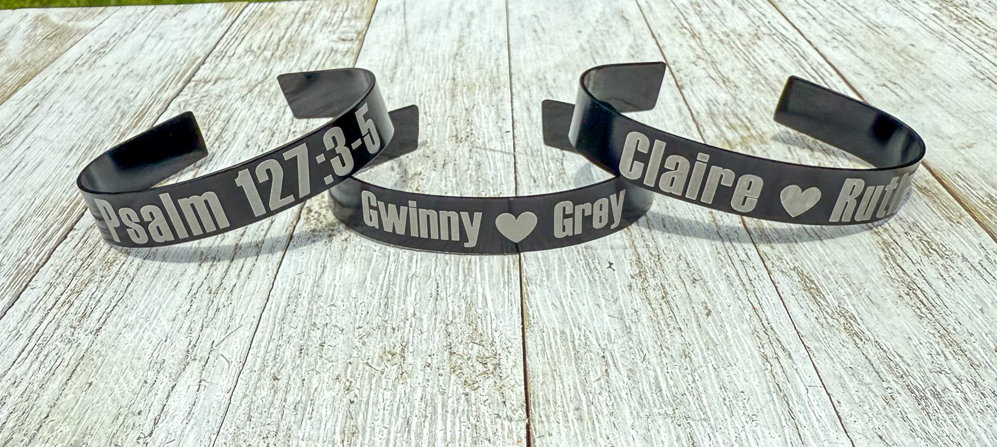 Custom Engraved Aluminum Bracelet