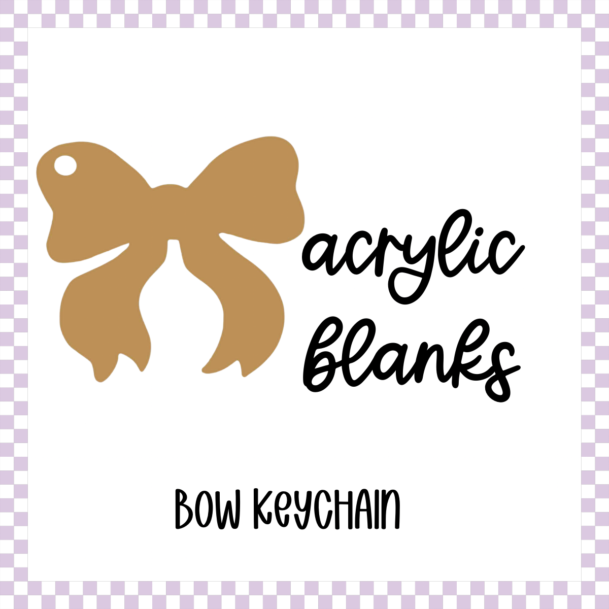 Acrylic Blanks - Bow (3pc)