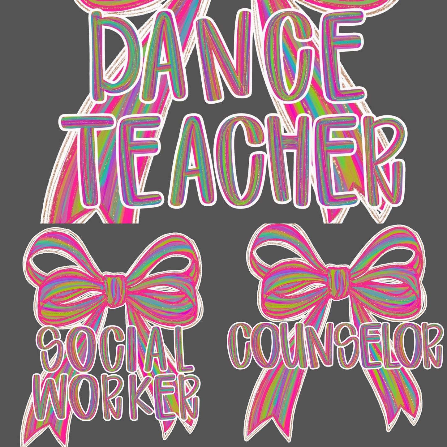 Custom Neon Bow Design