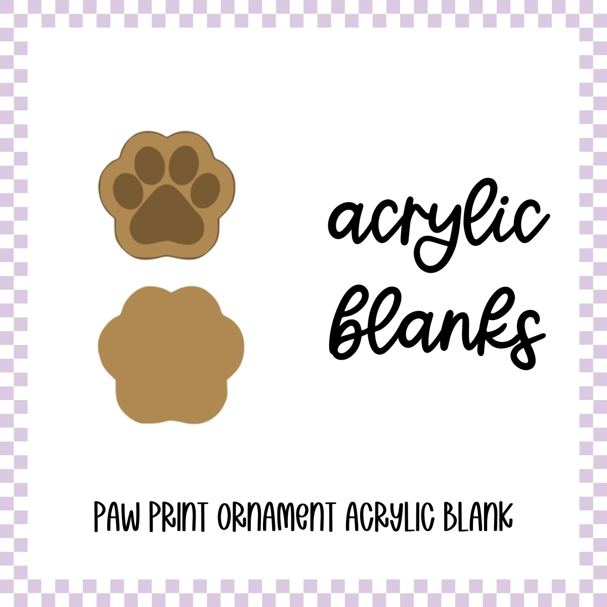 Acrylic Blank - Shaker/Snow Globe - Paw Print