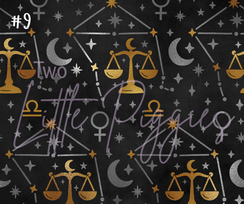 Printed Vinyl - Libra - Black and Gold