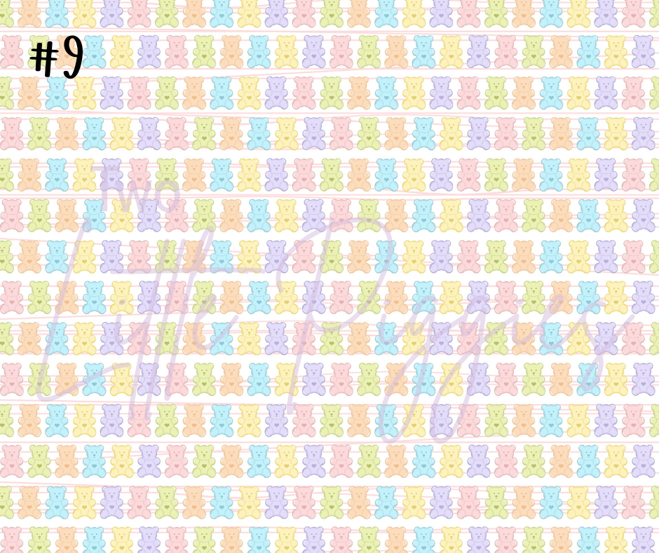 Printed Vinyl - Pastel Gummy Bears