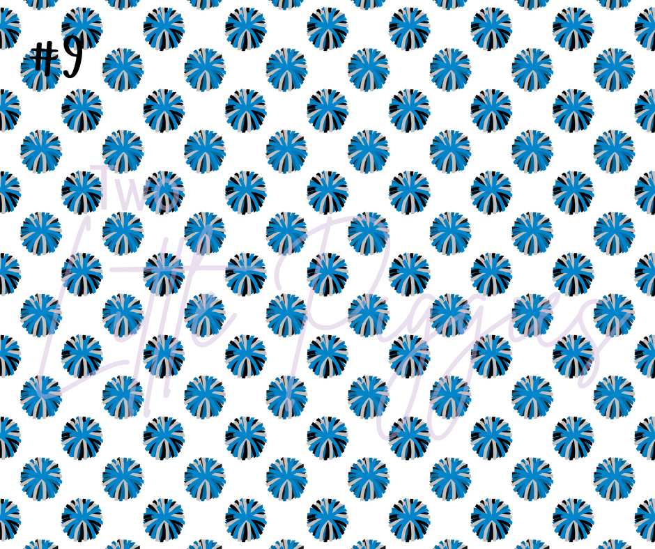 Printed Vinyl - Cheer - Blue and Gray