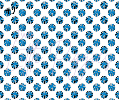Printed Vinyl - Cheer - Blue and Gray