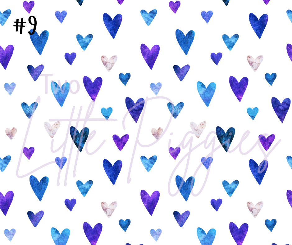 Printed Vinyl - Watercolor - Blue and Purple