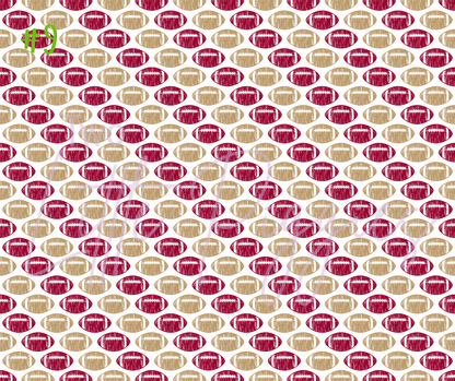 Printed Vinyl - Football - Maroon and Gold