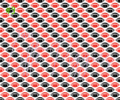Printed Vinyl - Football - Black and Red