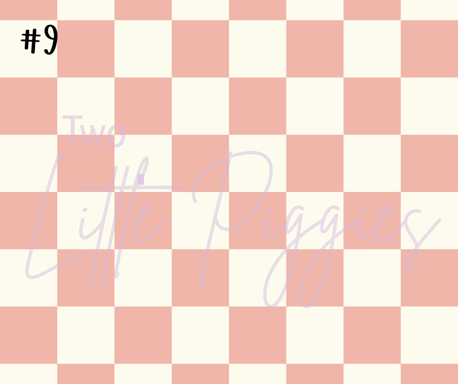 Printed Vinyl - Pastel Checkers Collection