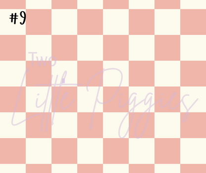 Printed Vinyl - Pastel Checkers Collection