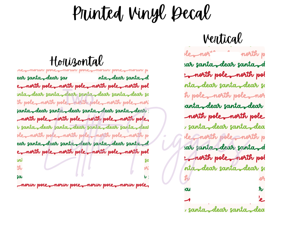 Printed Vinyl - Letters to Santa - Pink