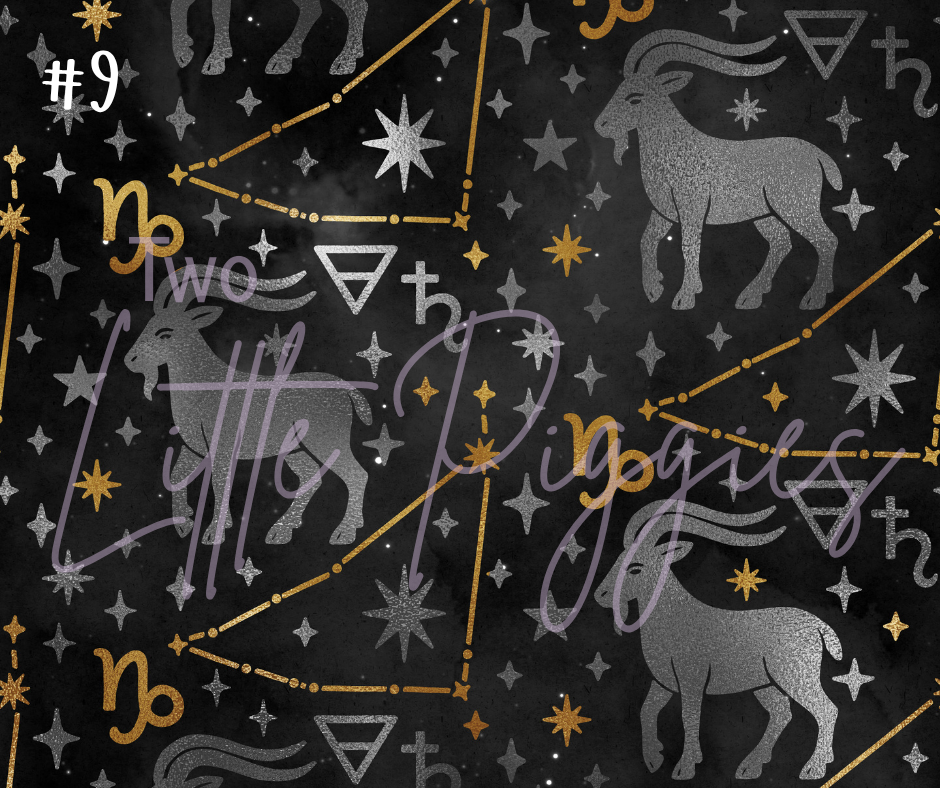 Printed Vinyl - Capricorn - Black and Gold