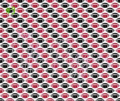 Printed Vinyl - Football - Maroon and Black