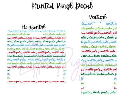 Printed Vinyl - Letters to Santa - Blue