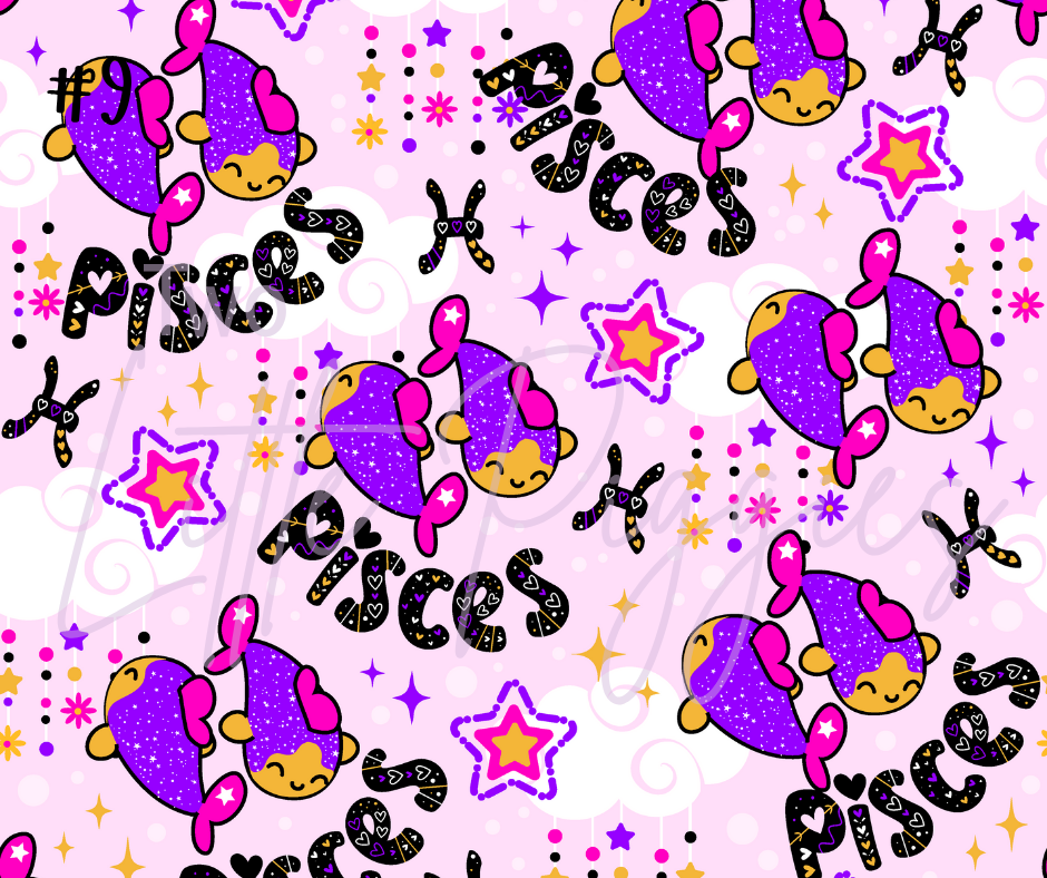 Printed Vinyl - Cutesy Zodiac