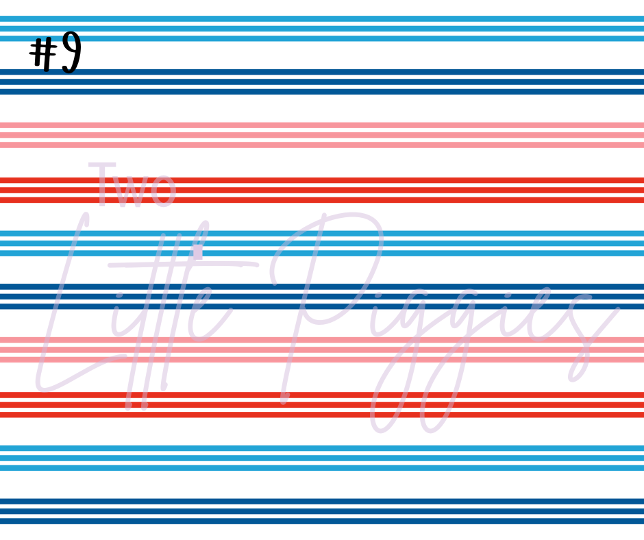 Printed Vinyl - Red, White and Blue Collection