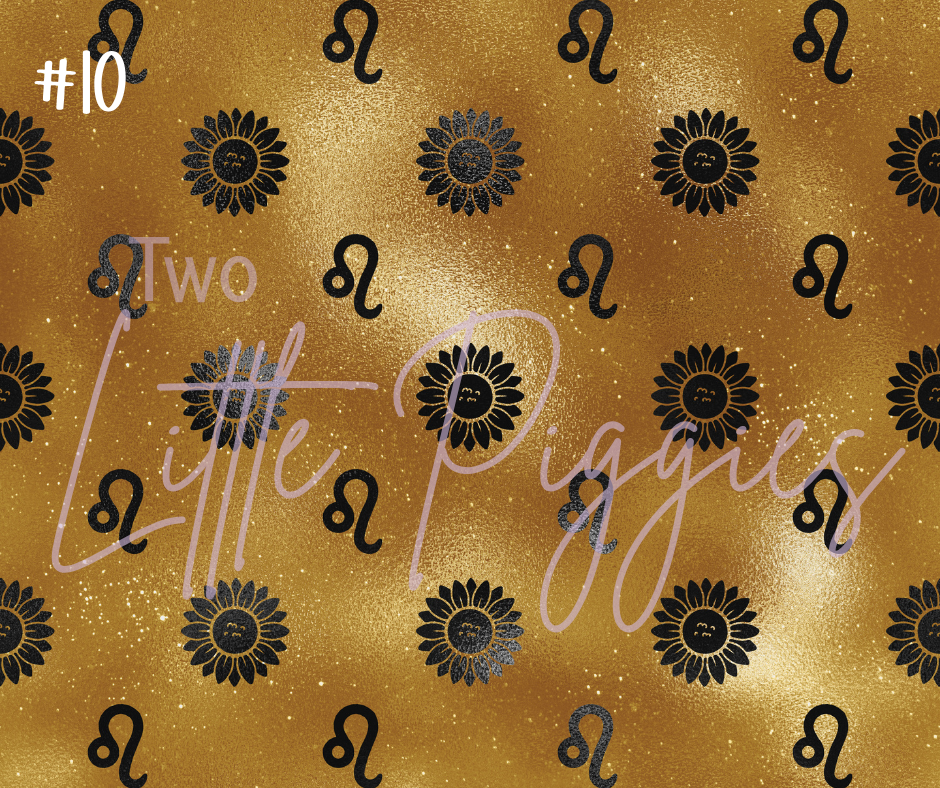 Printed Vinyl - Leo - Black and Gold