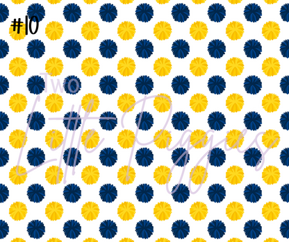 Printed Vinyl - Cheer - Blue and Yellow