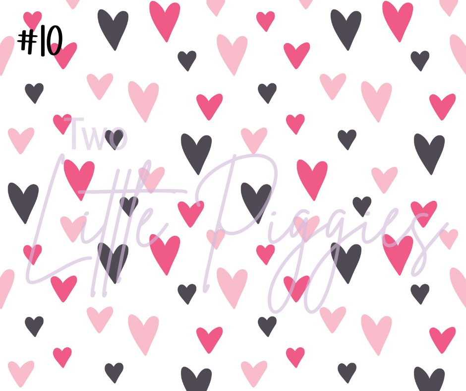 Printed Vinyl - Valentine Hearts