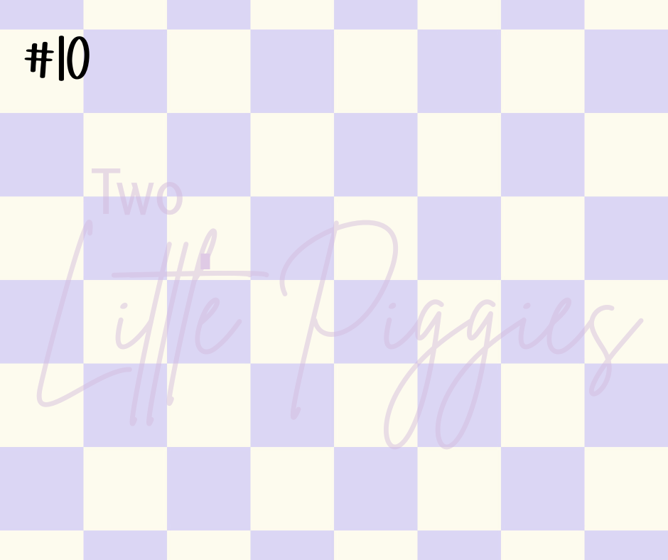 Printed Vinyl - Pastel Checkers Collection