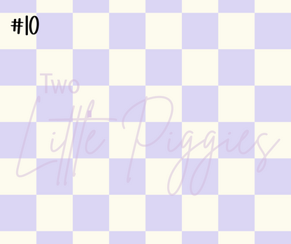 Printed Vinyl - Pastel Checkers Collection