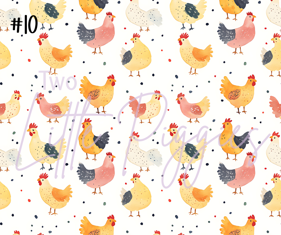 Printed Vinyl - Chickens 2