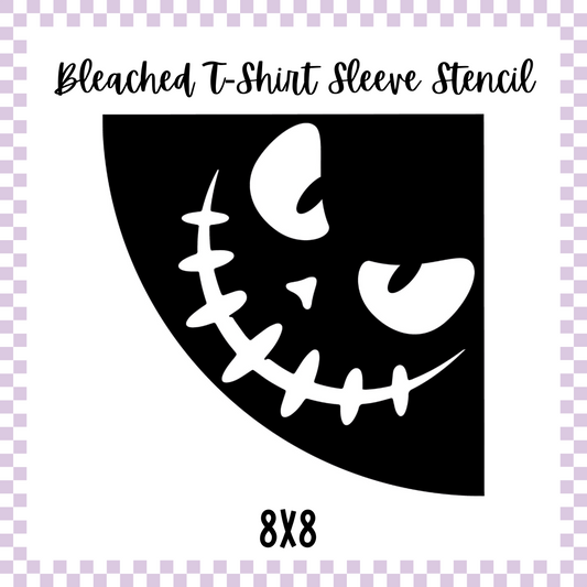 Bleached Tshirt Stencil - Jack-O-Lantern Face 1