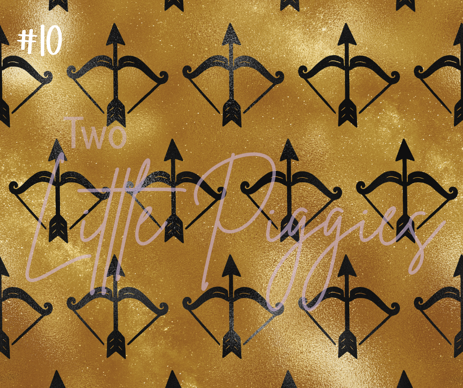 Printed Vinyl - Sagittarius - Black and Gold