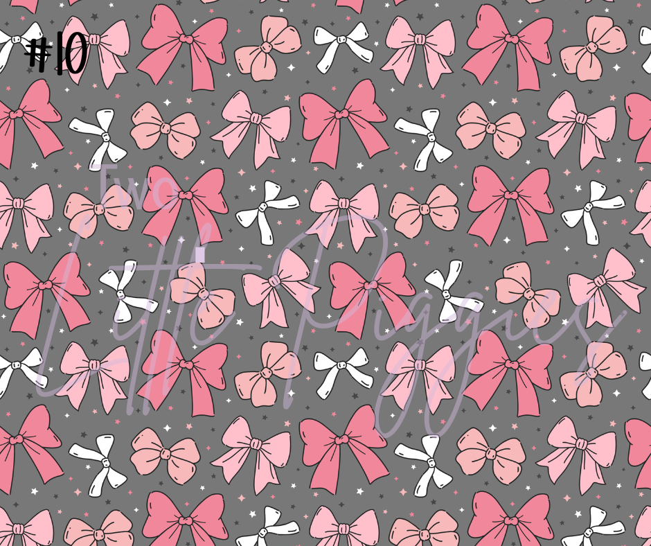 Printed Vinyl - Cutesy Bows Collection