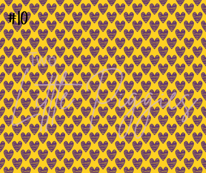 Printed Vinyl - Football - Purple and Gold