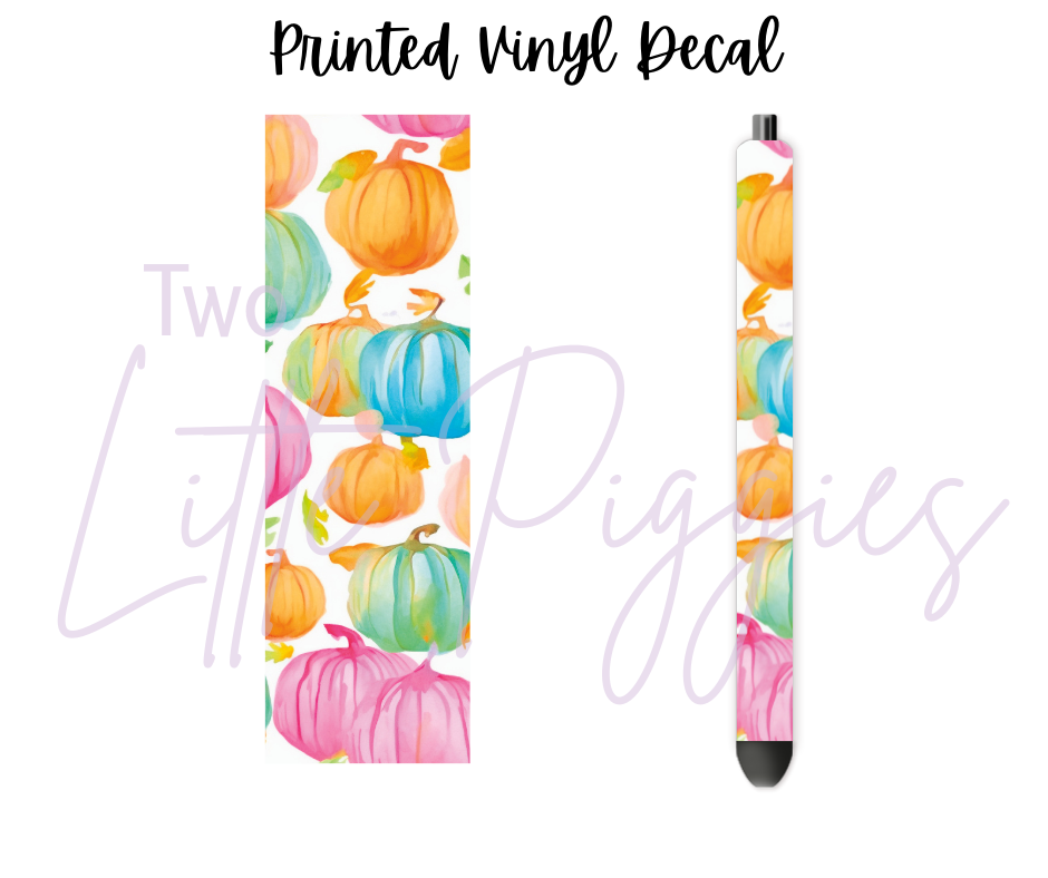 Printed Vinyl - Watercolor Pumpkin