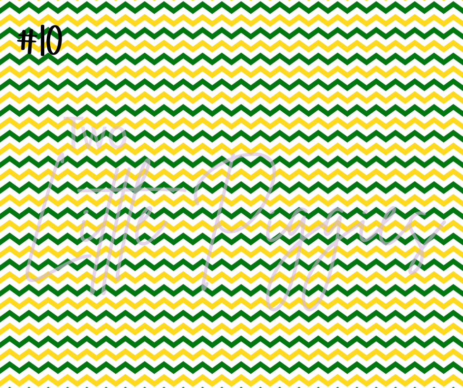 Printed Vinyl - Cheer - Green and Yellow