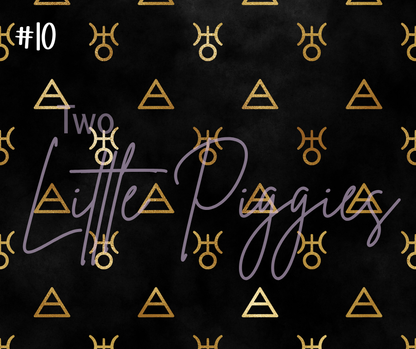 Printed Vinyl - Aquarius - Black and Gold