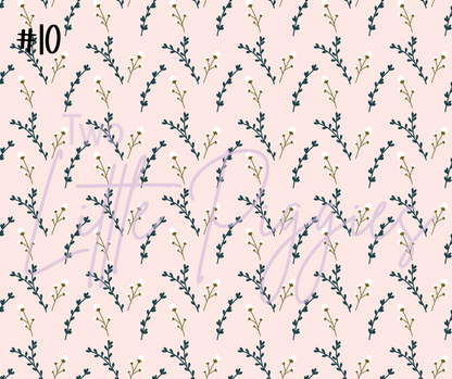 Printed Vinyl - Blue Mustard Floral