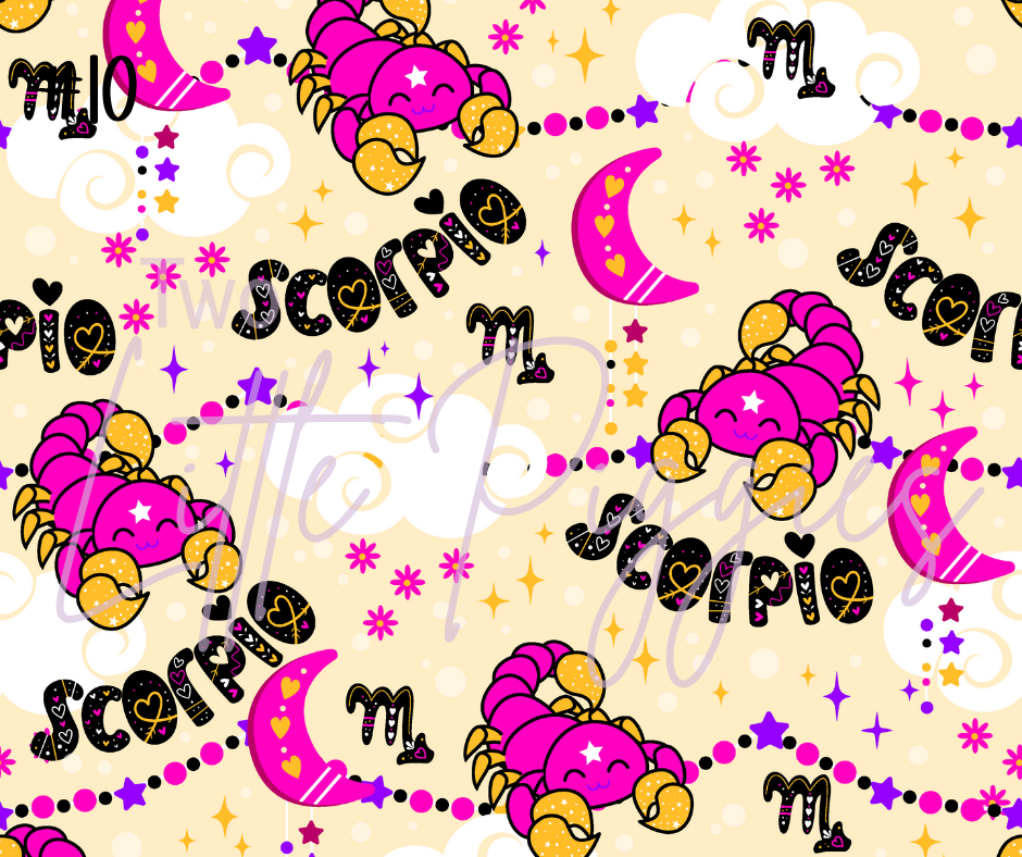 Printed Vinyl - Cutesy Zodiac