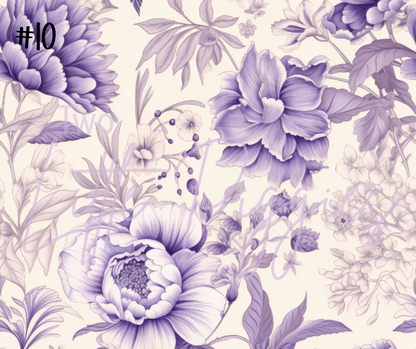 Printed Vinyl - Toile Floral
