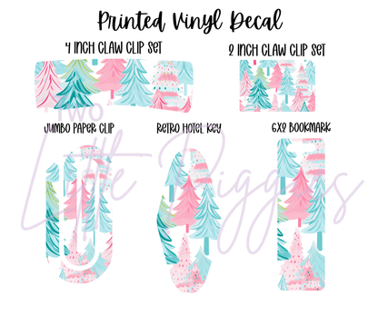 Printed Vinyl - Preppy Christmas Trees