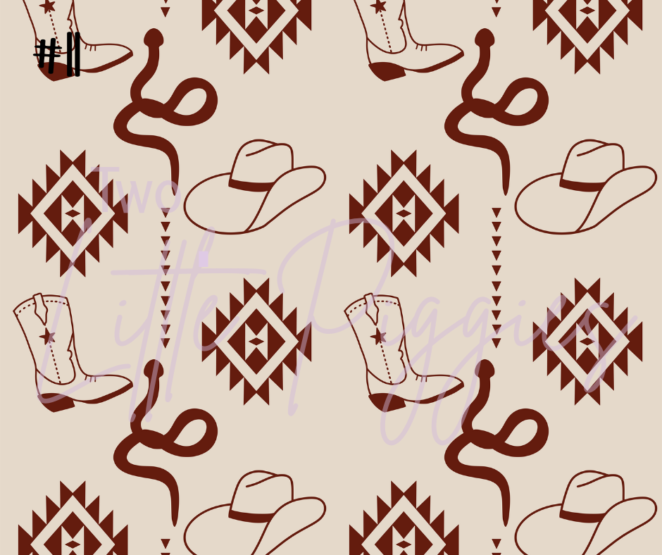 Printed Vinyl - Western Pattern 2 Collection