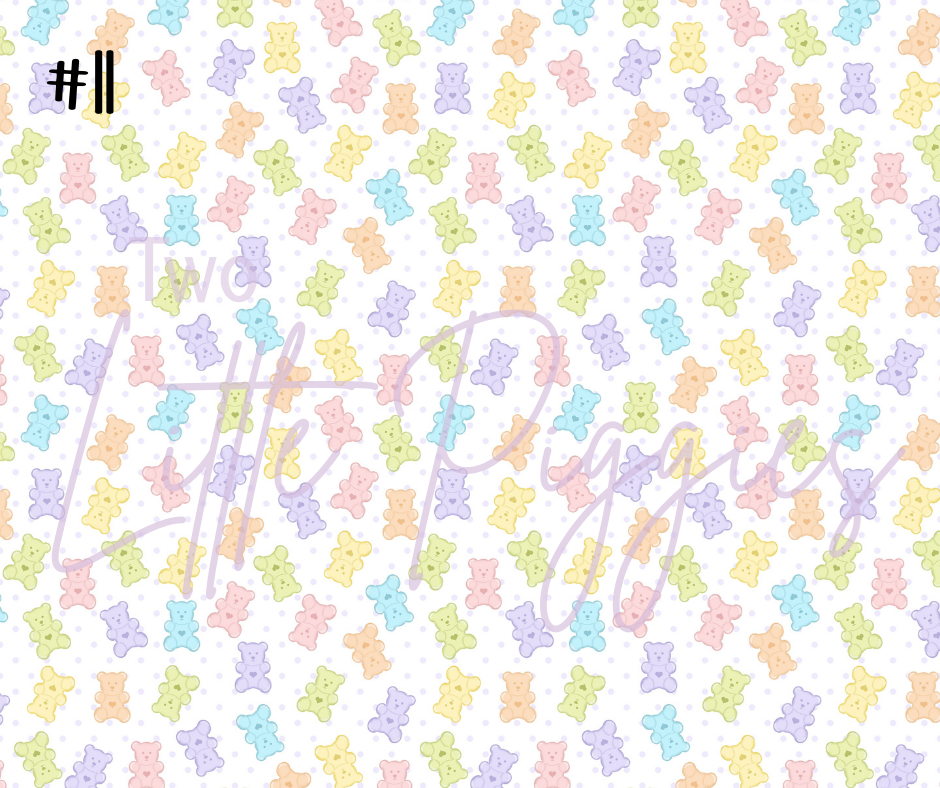 Printed Vinyl - Pastel Gummy Bears